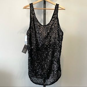 [Aritzia - Talula] Black Sequin Sleeveless Top